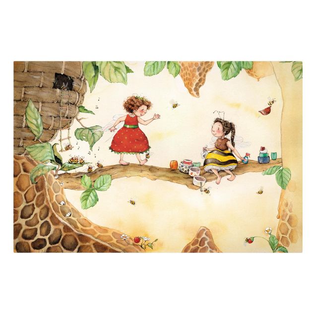 Obraz na płótnie - Wróżka Truskawka - Przez pszczelą wróżkę
