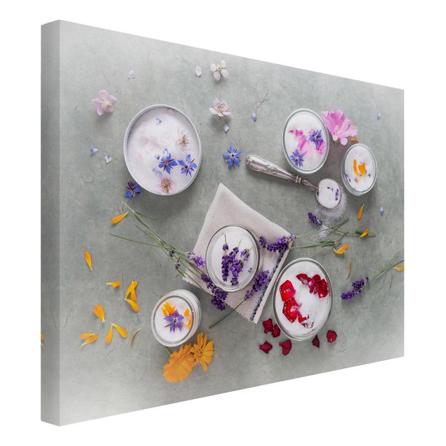 Obrazy na ścianę Kwiaty jadalne z cukrem lawendowym