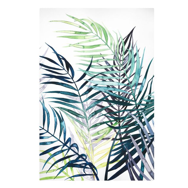Obrazy kwiatowe Egzotyczne liście - drzewo palmowe