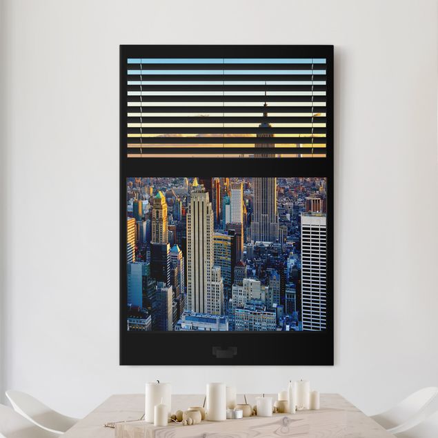 Obrazy na płótnie Ameryka Żaluzje widokowe na okna - SuNr ise New York