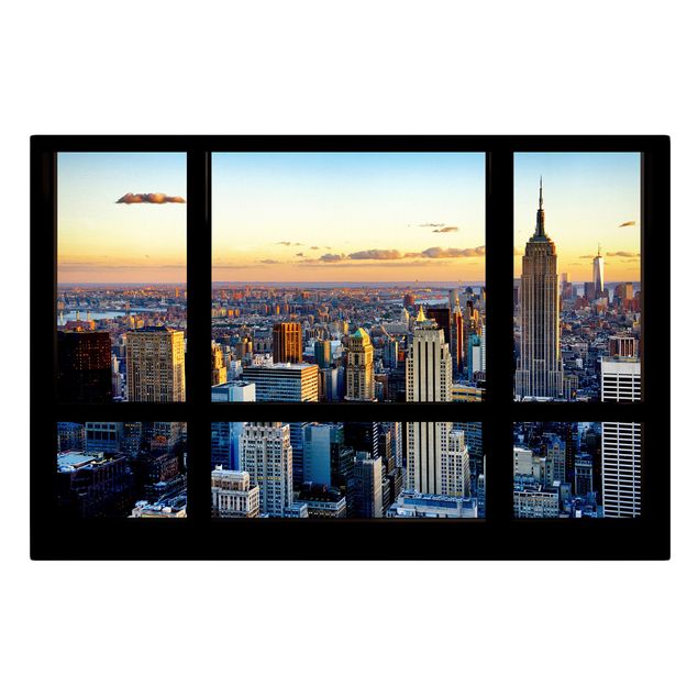 Obrazy Nowy Jork Widok z okna - wschód słońca w Nowym Jorku
