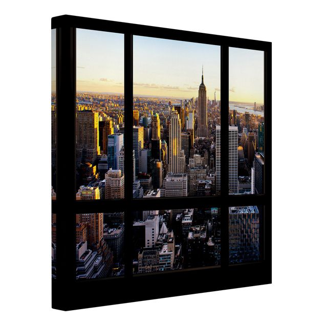 Obrazy nowoczesne Wieczorny widok z okna na Nowy Jork
