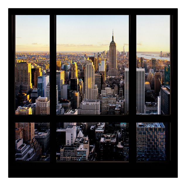 Obrazy Nowy Jork Wieczorny widok z okna na Nowy Jork