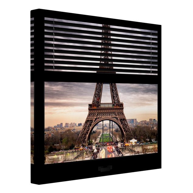 Obrazy Paryż Zasłony widokowe na okno - Wieża Eiffla Paryż