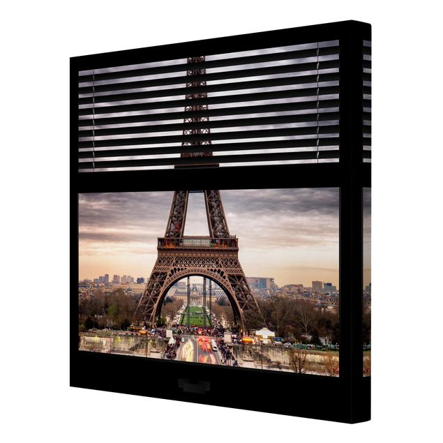 Obrazy architektura Zasłony widokowe na okno - Wieża Eiffla Paryż