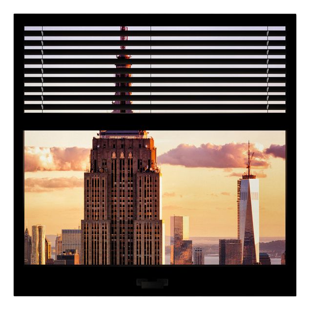 Nowy Jork obrazy Zasłony widokowe na okna - Empire State Building Nowy Jork
