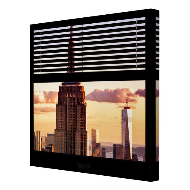 Obrazy na płótnie Nowy Jork Zasłony widokowe na okna - Empire State Building Nowy Jork