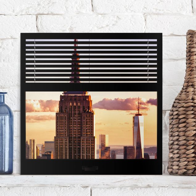 Obrazy na płótnie Ameryka Zasłony widokowe na okna - Empire State Building Nowy Jork