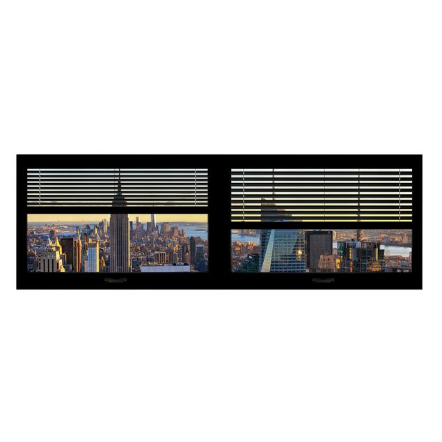 Nowy Jork obrazy Żaluzje widokowe na okna - Manhattan Evening Mood