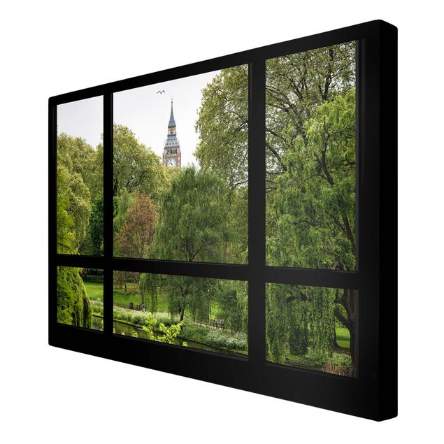 Obrazy na ścianę architektura Widok z okna na park St. James na Big Bena