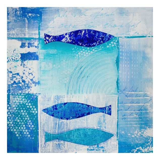 Obrazy z rybami Ryby w błękicie