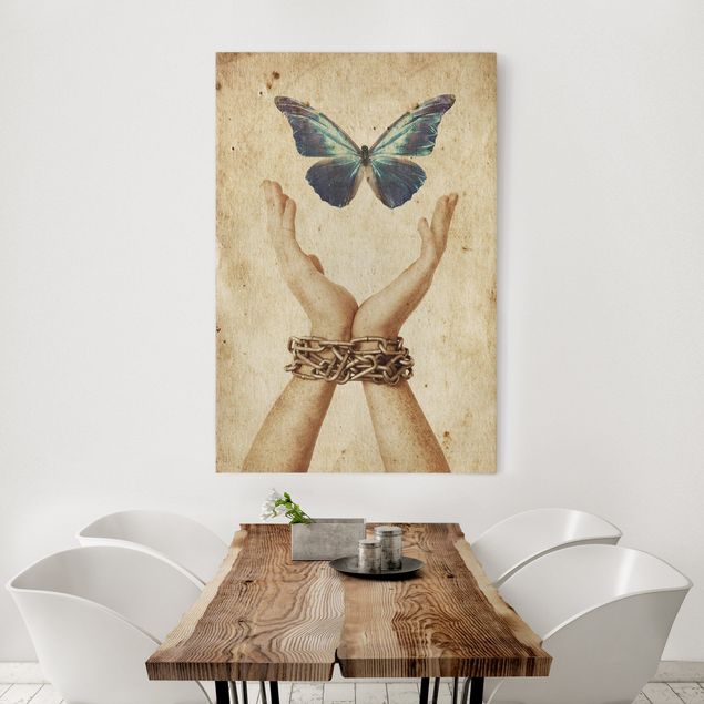 Obrazy do salonu nowoczesne Latający motyl!