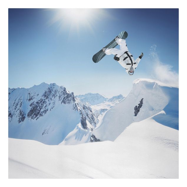 Obrazy sport Latający snowboardzista