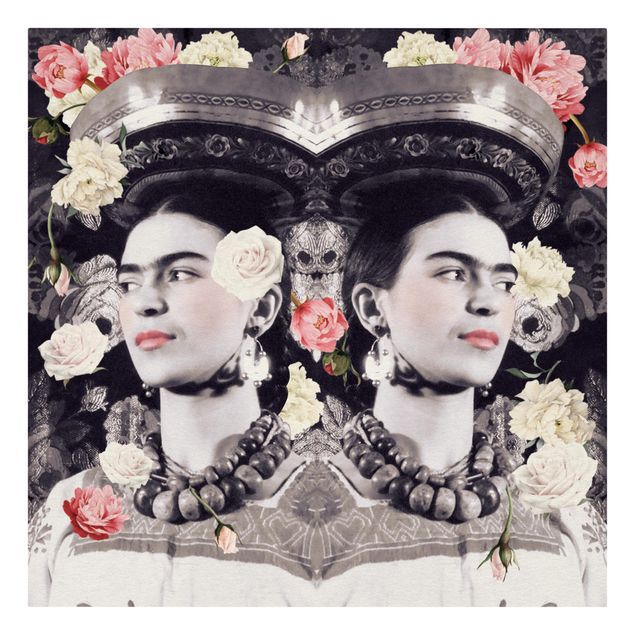Obraz czarny Frida Kahlo - Powódź kwiatów