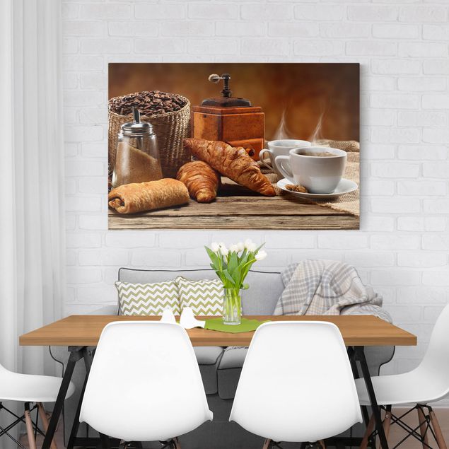 Obrazy z kawą Stół śniadaniowy