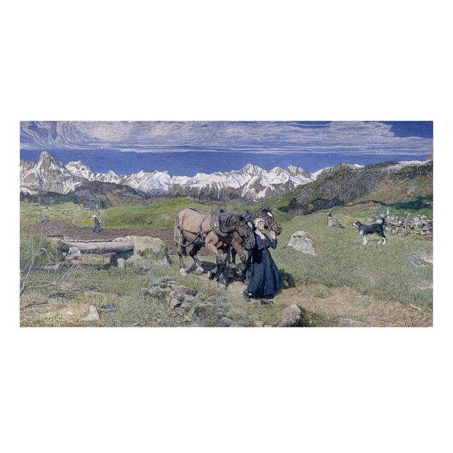Obrazy krajobraz Giovanni Segantini - Wiosna w Alpach