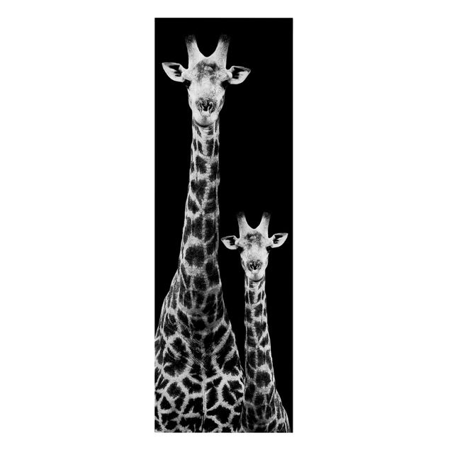 Nowoczesne obrazy Żyrafa Duo czarno-biały