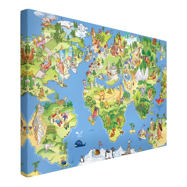 Obrazy mapy Świetna i zabawna mapa świata