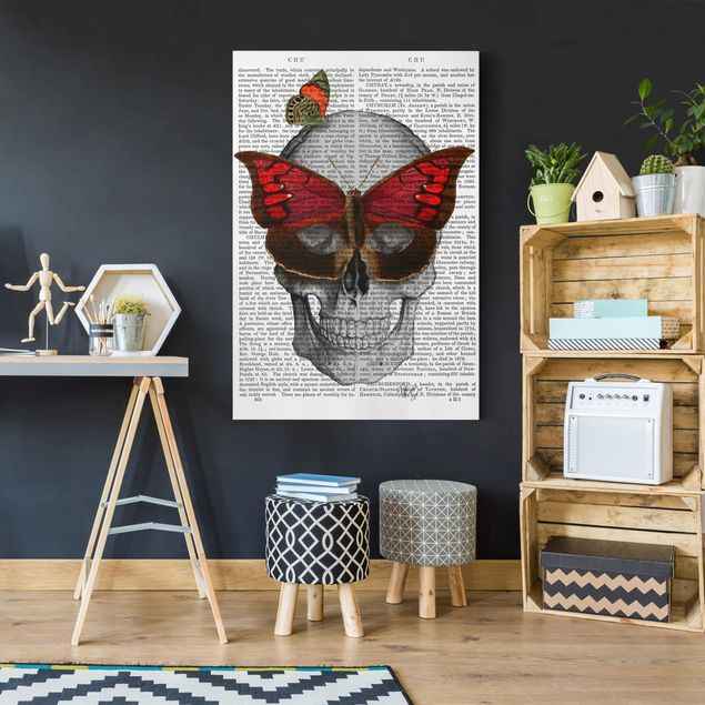 Obrazy do salonu Ciekawe czytanie - Maska motyla