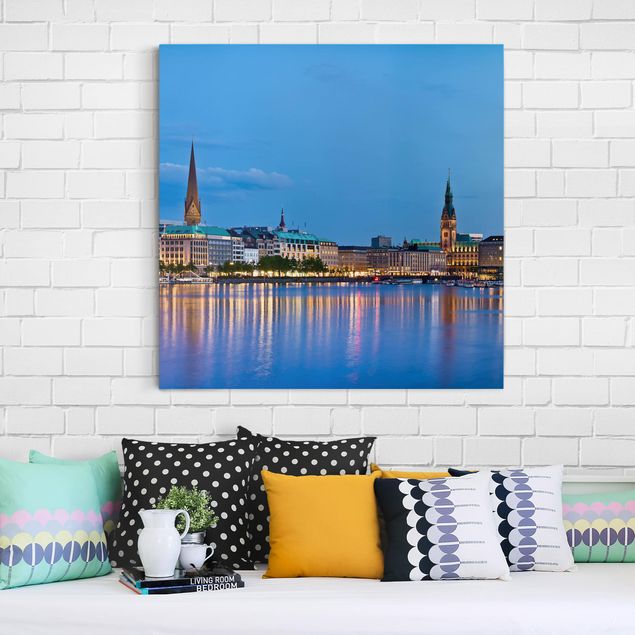 Obrazy na płótnie Hamburg panorama Hamburga