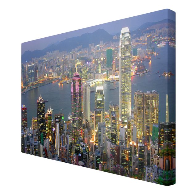 Obraz z niebieskim Skala nieba Hongkongu