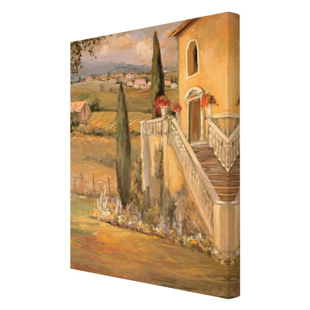Obrazy na ścianę Krajobraz włoski - schody do domu