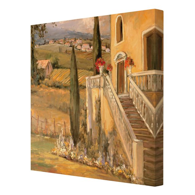 Obrazy na ścianę Krajobraz włoski - schody do domu