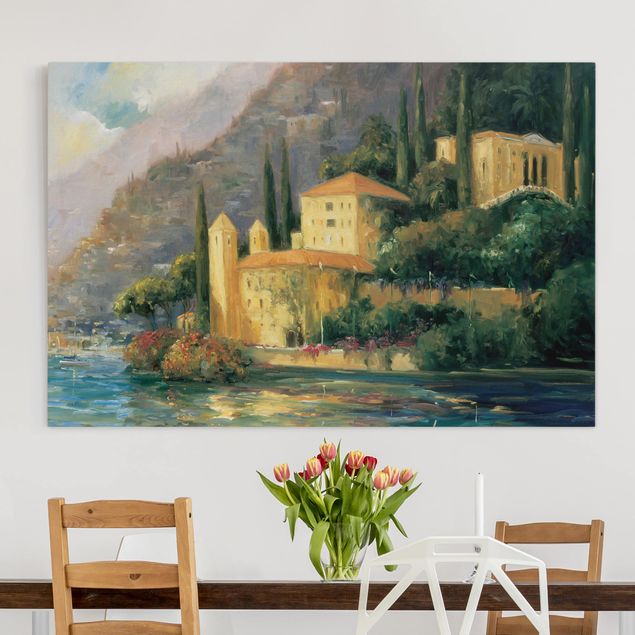 Obrazy na płótnie Włochy Krajobraz włoski - dom wiejski