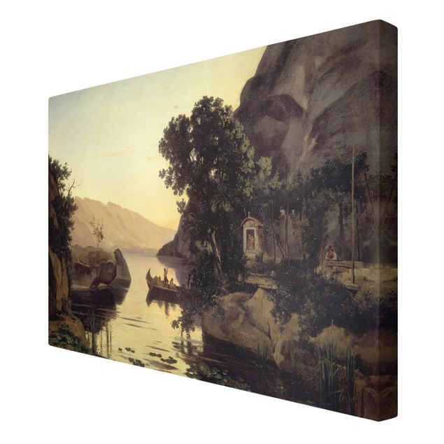 Obraz brązowy Jean-Baptiste Camille Corot - Pejzaż w pobliżu Rivy
