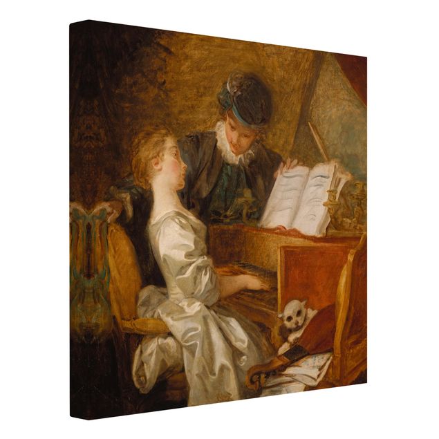 Obrazy portret Jean Honoré Fragonard - Lekcja gry na fortepianie