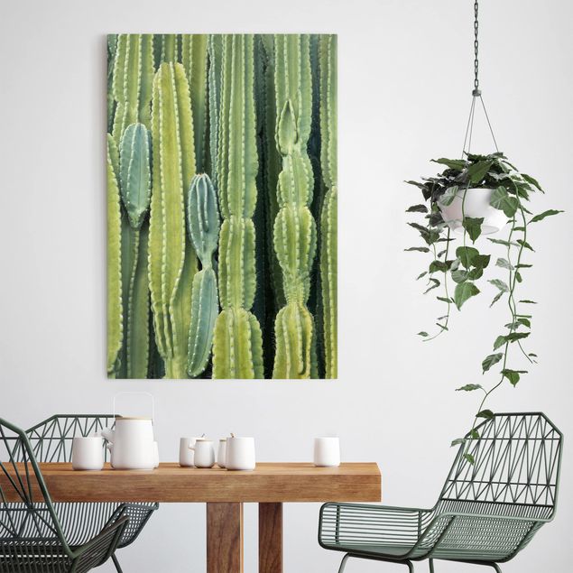 Obrazy do salonu nowoczesne Ściana kaktusów