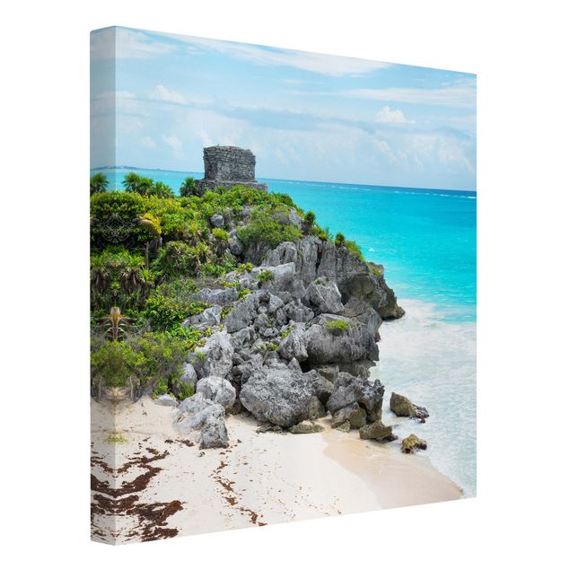 Obrazy z morzem Wybrzeże Karaibskie Ruiny Tulum