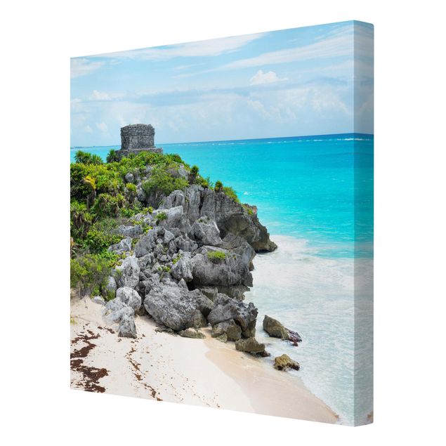 Plaża obraz Wybrzeże Karaibskie Ruiny Tulum