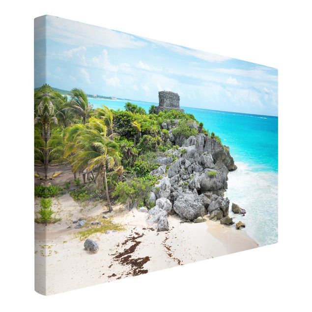 Obrazy z morzem Wybrzeże Karaibskie Ruiny Tulum
