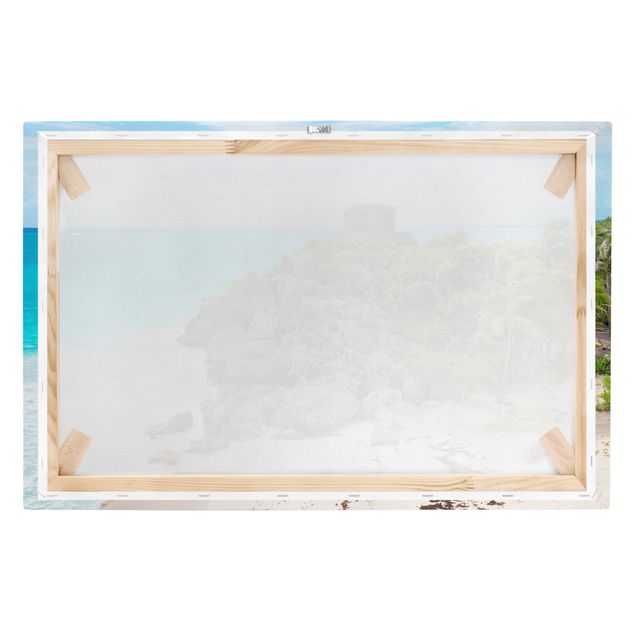 Zielony obraz Wybrzeże Karaibskie Ruiny Tulum