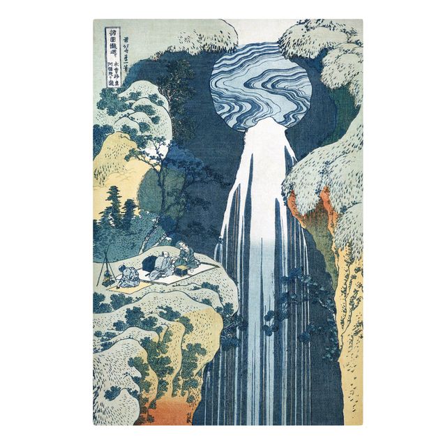 Obrazy ptaki na płótnie Katsushika Hokusai - Wodospad Amidy