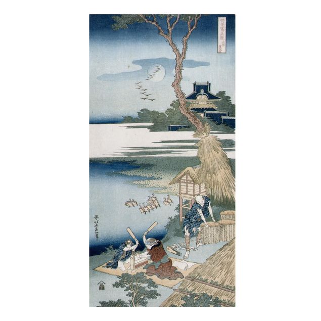Obrazy rodzina Katsushika Hokusai - Chłopska rodzina bijąca pranie