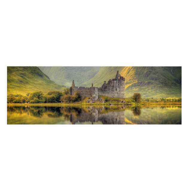 Zielony obraz Zamek Kilchurn w Szkocji