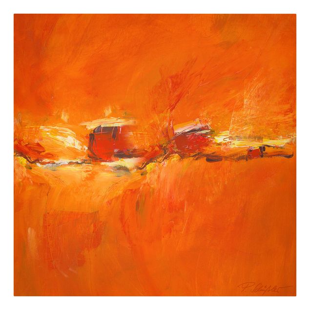 Obraz abstrakcja na płótnie Kompozycja w kolorze pomarańczowym