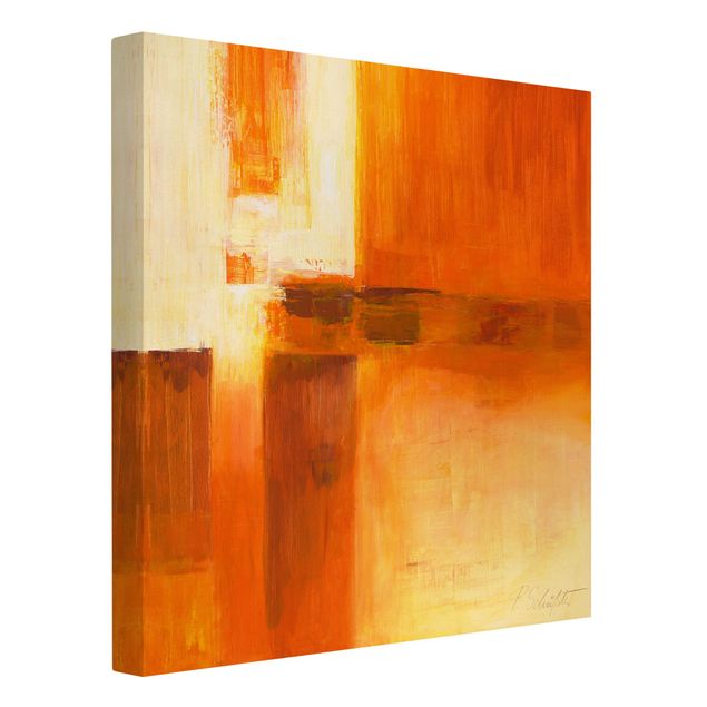Obrazy nowoczesne Kompozycja w kolorach pomarańczowym i brązowym 01