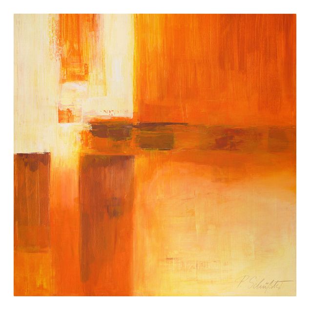 Obrazy na płótnie abstrakcja Kompozycja w kolorach pomarańczowym i brązowym 01