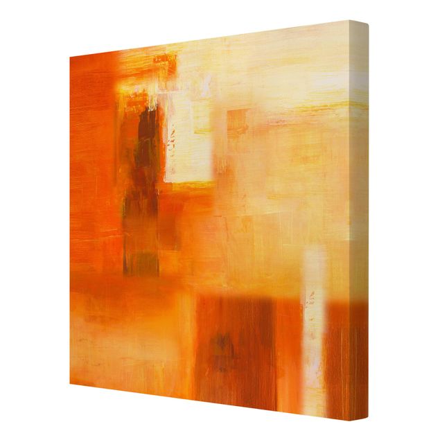 Obraz brązowy Kompozycja w kolorach pomarańczowym i brązowym 02