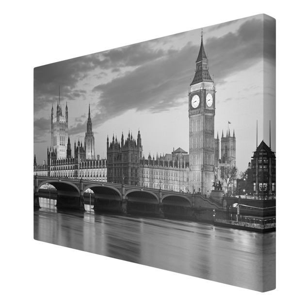 Czarno białe obrazki Londyn nocą II