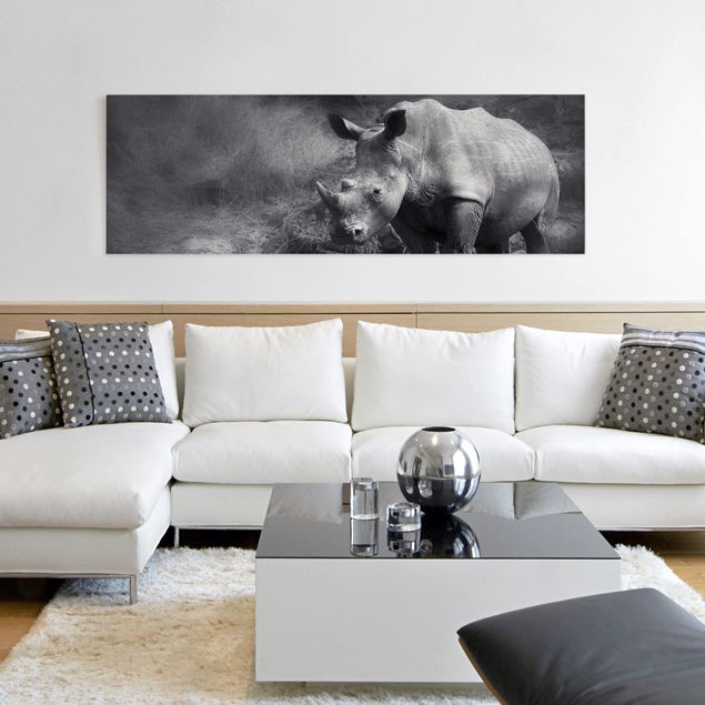 Obrazy do salonu nowoczesne Nosorożec samotnik