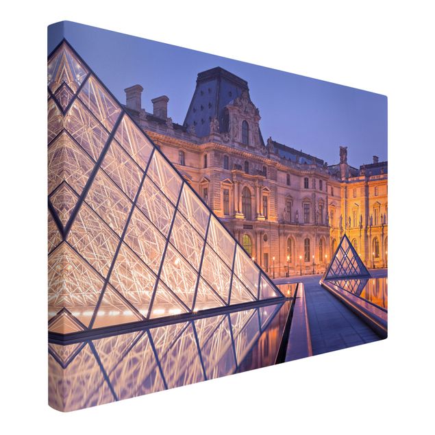Obrazy paryża Louvre Paryż nocą