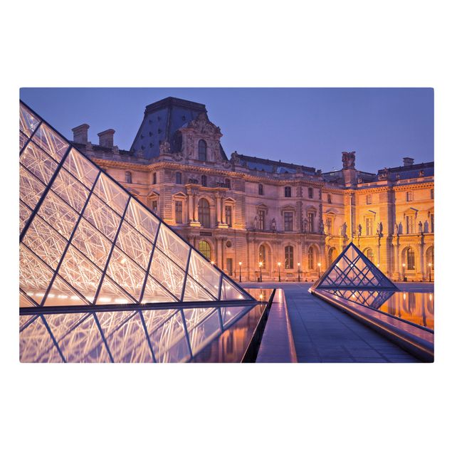 Obrazy na płótnie Paryż Louvre Paryż nocą