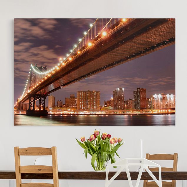 Obrazy na płótnie Ameryka Most Manhattan