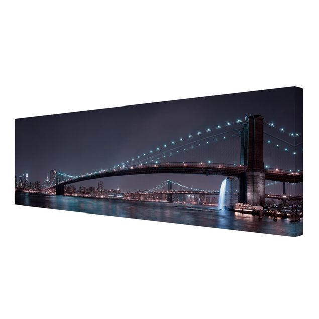 Obrazy na płótnie Nowy Jork Manhattan Skyline i Most Brookliński