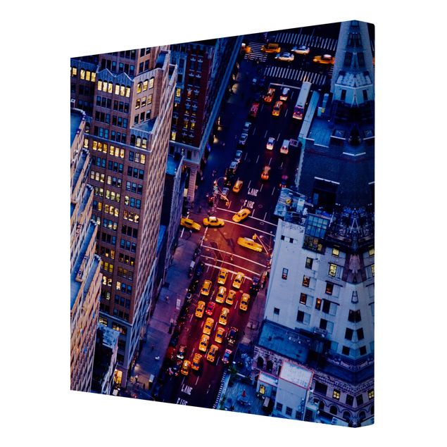 Obrazy na płótnie Nowy Jork Światła taksówek na Manhattanie