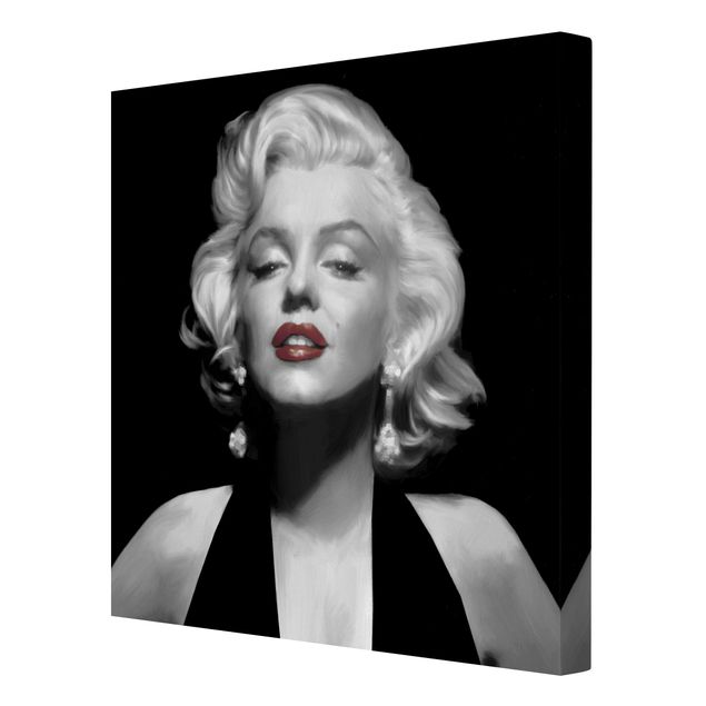 Obrazy retro Marilyn z czerwonymi ustami
